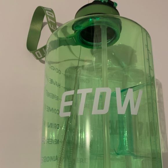 ETDW Gallon Motivational Water Bottle Jug with Time Marker, 74oz/128oz BPA Free - Picture 2 of 7